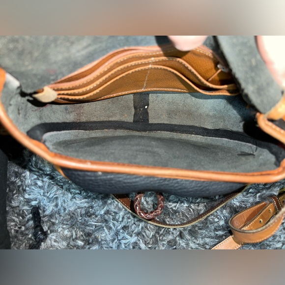 80s Black Vintage Dooney & Bourke Toggle Leather Purse - Picture 8 of 9